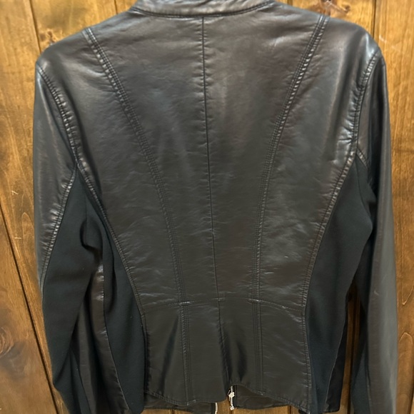 Kenneth Cole faux black Leather jacket. Gently used but in like new conditions. - Picture 5 of 6